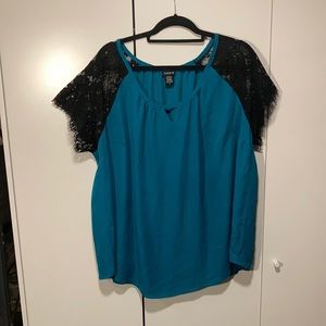Torrid Lace Short Sleeve Top